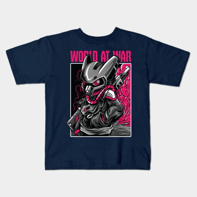 World at war Kids T-Shirt by Stellart